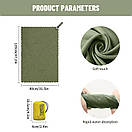 Туристичний рушник із мікрофібри для спорту HiTorbo Motao 120 х 80 см Green, фото 3