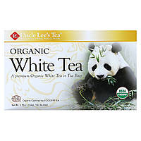 Органічний білий чай, Uncle Lee's Tea, 100 чайних пакетиків, 5,29 унції (150 г)