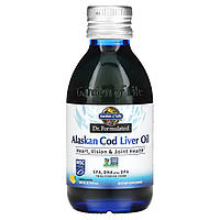 Масло печінки Аляски тріски, лимон, Dr. Formulated, Alaskan Cod Liver Oil, Lemon, Garden of Life, 200 мл