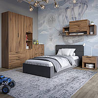 Гарнітур в спальню LION Краш Дуб ліворно з 6 елементів (LION-044194) Меблі для дому