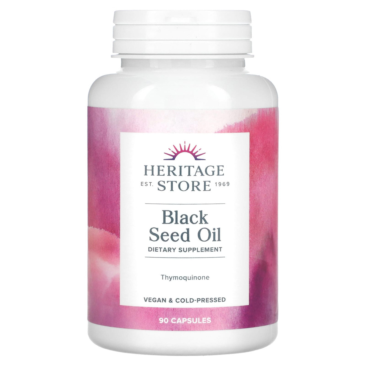 Масло чорного кмину Heritage Store (Black Sead Oil) 650 мг 90 капсул