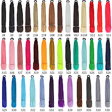 Канекалон кіски Зізі на резинці 12 штук 40 кольорів Афрокосички