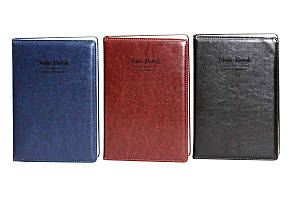 Блокнот В5 140арк., в клітинку ООПТ чорний, синій, коричневий