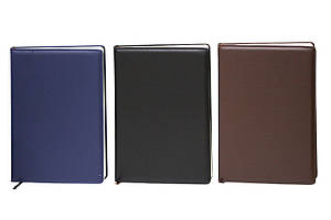 Блокнот В5 180арк., в клітинку ООПТ чорний, темно-синій, темно-бордовий