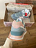 Жіночі кросівки New Balance 574 Gray Pink сіро-рожеві Нью Беланс замш сітка весна осінь літо, фото 8