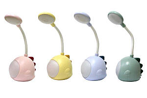 Лампа-нічник міняє кольори світла, 2 режима, micro USB ООПТ Динозавр, мікс кольорів