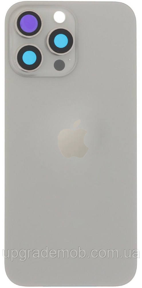 Задня кришка iPhone 16 Pro Max Natural Titanium з рамкою в комплекті скло камери магнітне кільце оригінал, фото 1