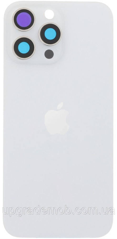 Задня кришка iPhone 16 Pro Max біла White Titanium з рамкою в комплекті скло камери магнітне кільце, фото 1