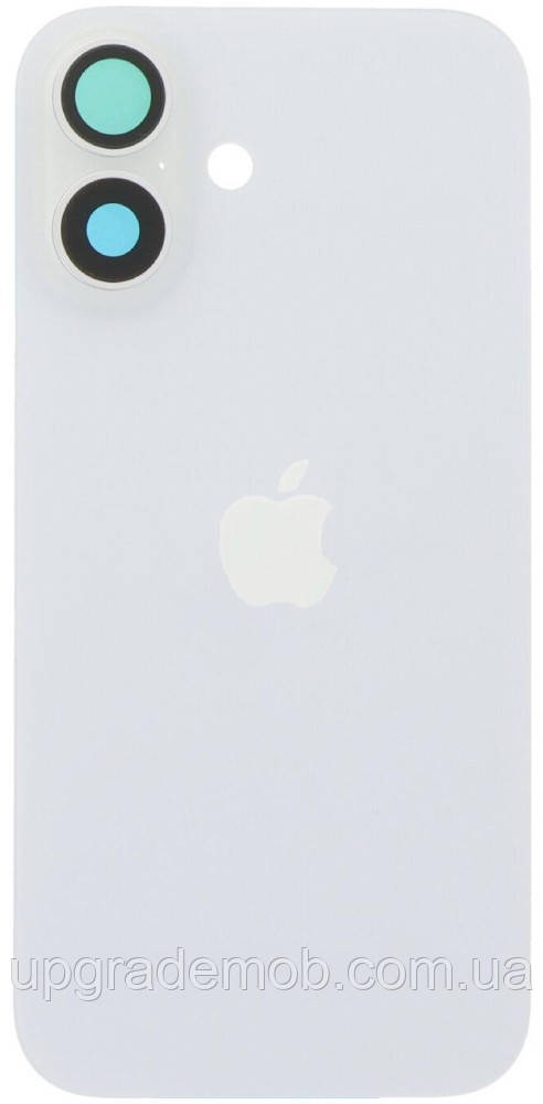 Задня кришка iPhone 16 біла з рамкою в комплекті скло камери магнітне кільце оригінал, фото 1
