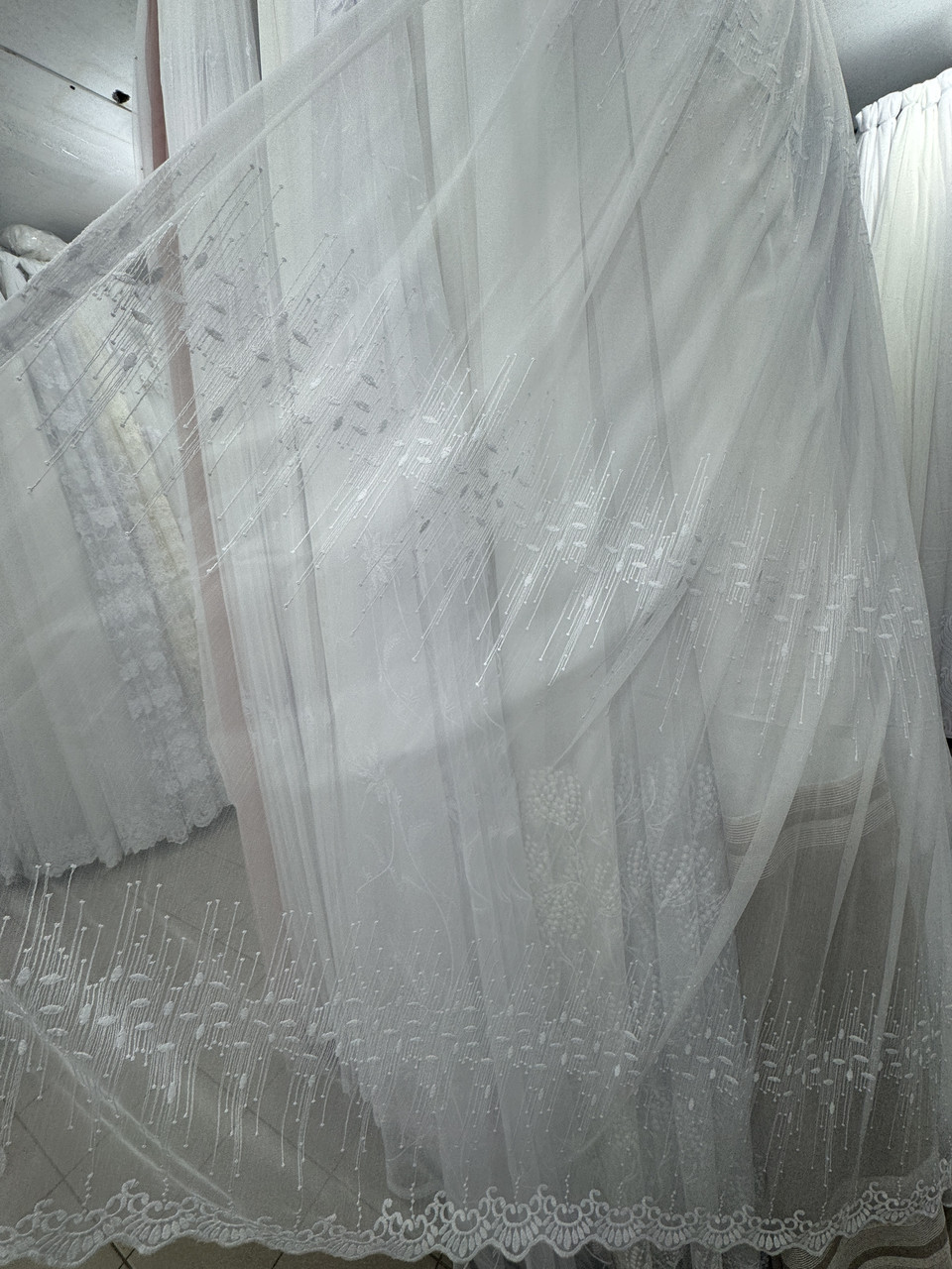 Бамбукова тюль на гурт №12-405 у вітальню, спальню