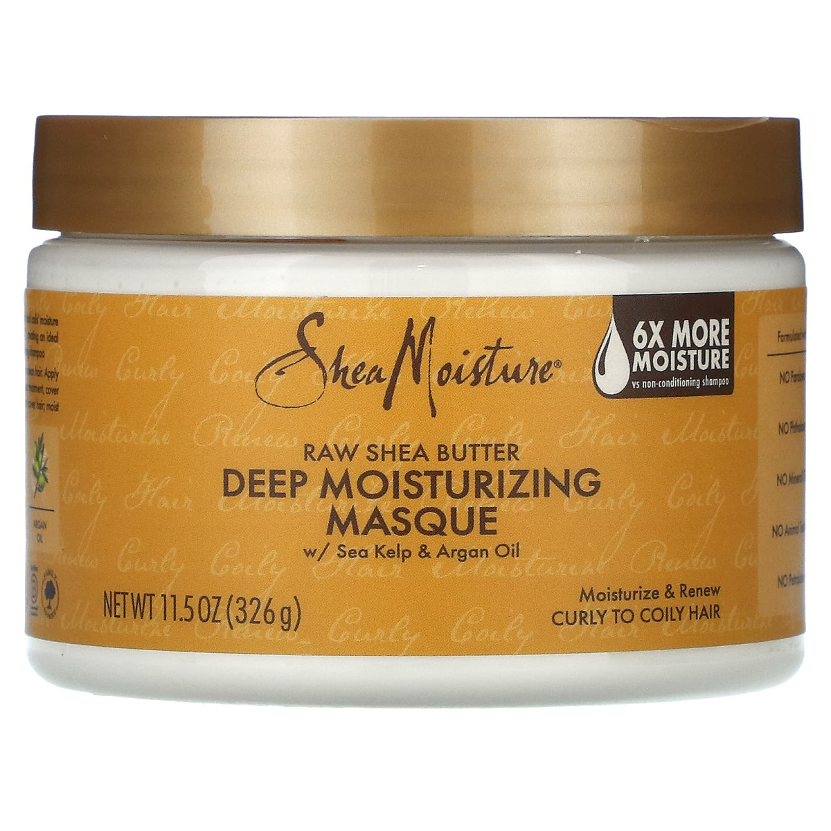 Сира олія ши, маска для глибокого лікування, Raw Shea Butter, Deep Treatment Masque, SheaMoisture, 340 г