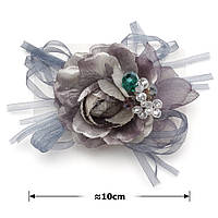 Заколка-брошка з пудровою квіткою