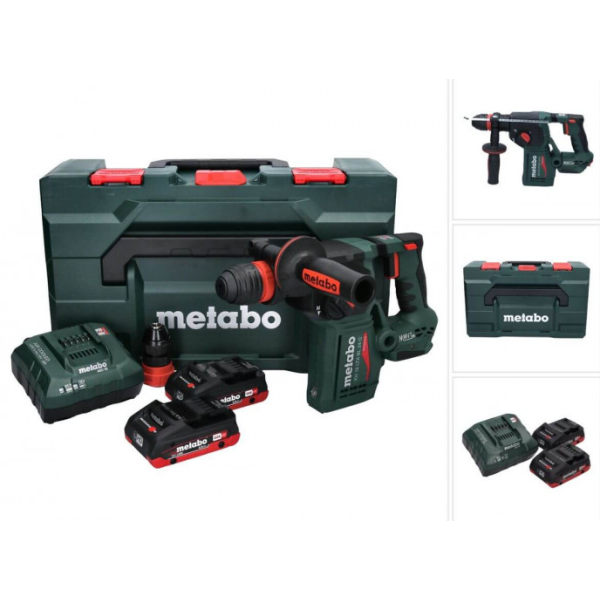 Акумуляторний перфоратор Metabo KH 18 LTX BL 24 Q (2х18 В, 4 А*год, 2.2 Дж) (601714800)