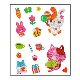 Набір для творчості Алмазна мозаїка "Котик" Bambi FG24062201B-2 фігурки-наліпки, Toyman