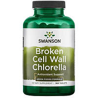 Хлорела Swanson (Broken Cell Wall Chlorella) 500 мг 360 таблеток