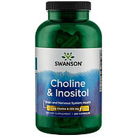 Холін і інозитол, Choline,Inositol, Swanson, 250 капсул