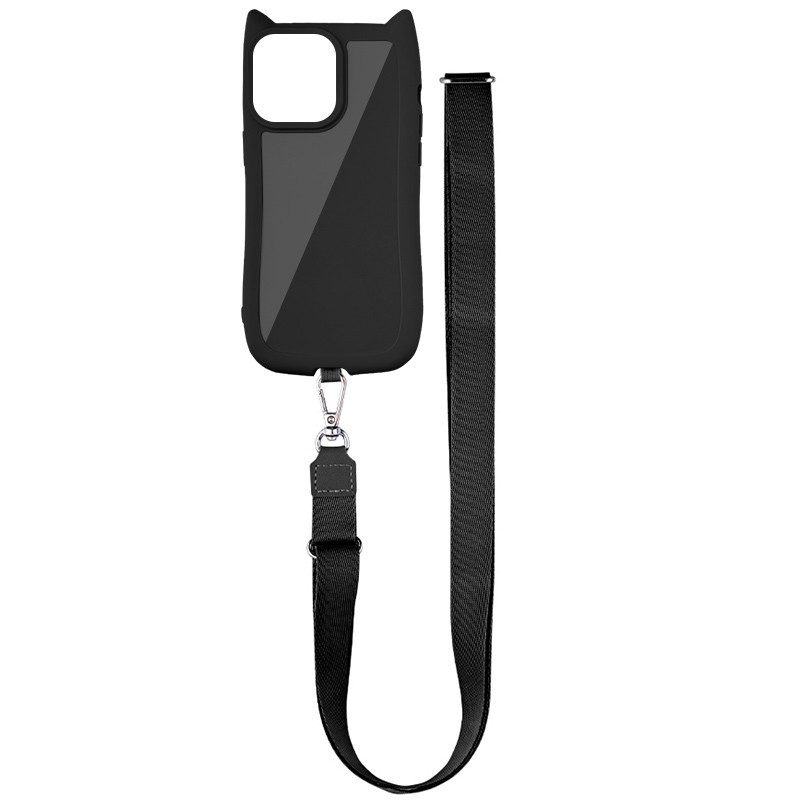 Чохол з шнурком GETMAN Cat with straps для iPhone 11 (6.1") Black
