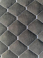 Стеганная исскуственная антара черная "ROMB" с серой нитью на синтепоне 200 плотности. - 350 грн.