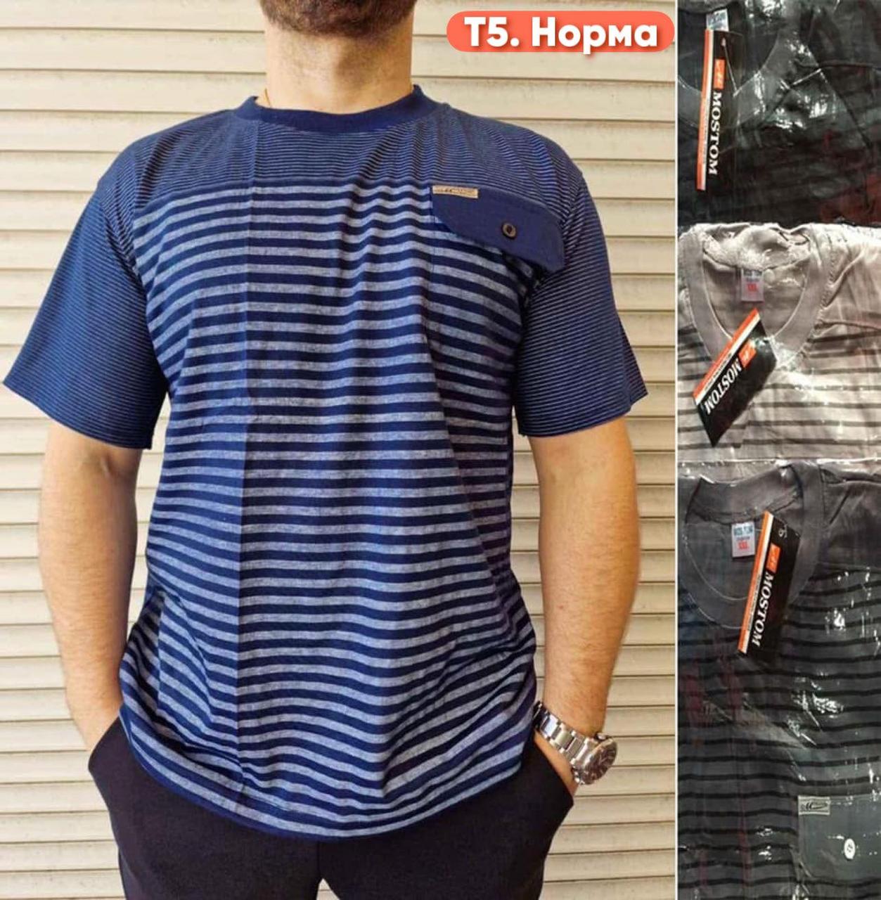 Футболка чоловіча норма в смужку, фото 1