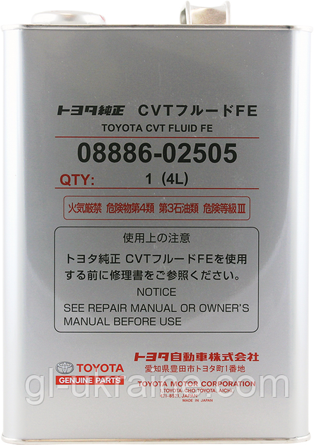 Трансмісійна олива Toyota CVT Fluid FE, 4л (08886-02505)