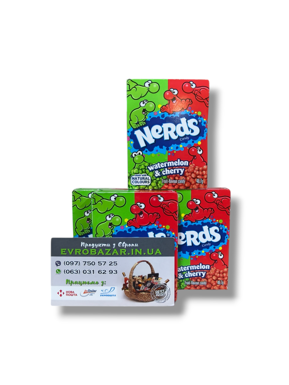 Жувальне драже Nerds (кавун та вишня)
