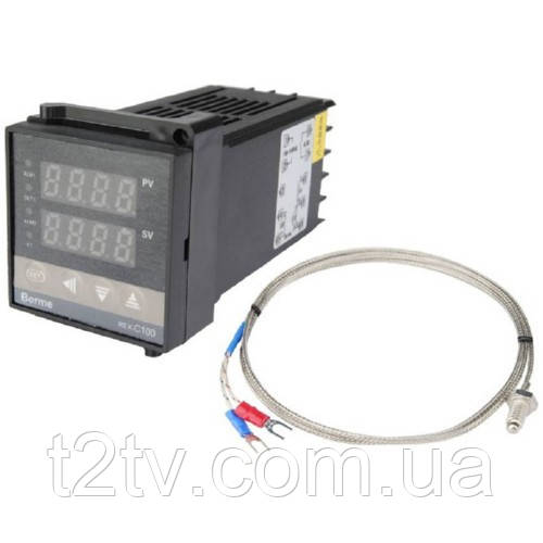 ПІД-терморегулятор REX-C100 +термопара, релейний вихід, фото 1