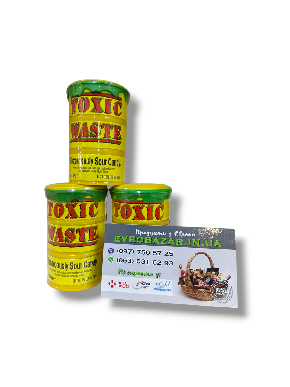 Кислі цукерки Toxic Waste Hazardously