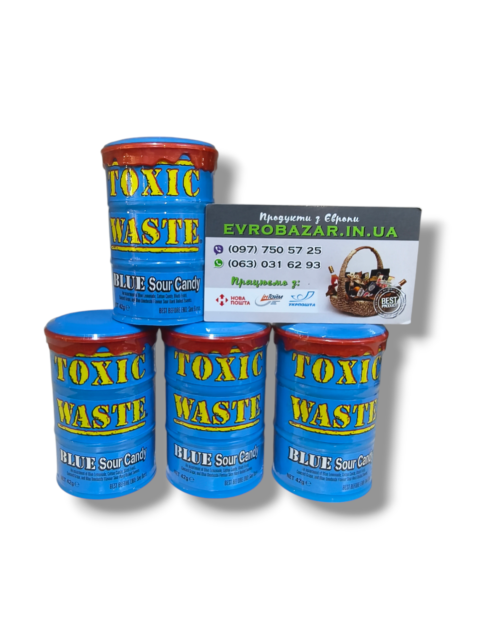 Кислі цукерки Toxic Waste Blue
