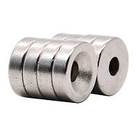 Популярний! Магніти неодимові кріпильні 10х3мм N50 з отвором зенківкою 3мм 10шт - Краща якість тільки на Nukleon.com.ua