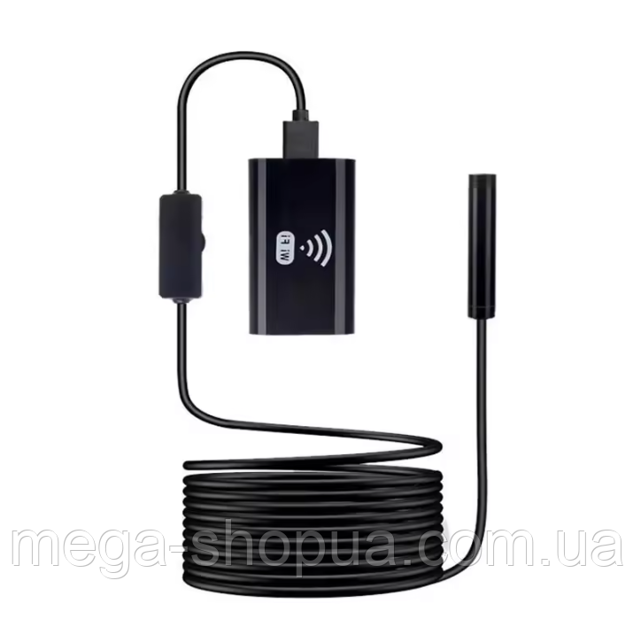Ендоскоп Wi-Fi / USB HD 720p - 5 метрів, бороскоп з жорстким кабелем для телефону та смартфона