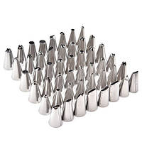 Популярний! Набір кондитерських насадок 48шт для крему, нержавіюча сталь - Краща якість тільки на Nukleon.com.ua
