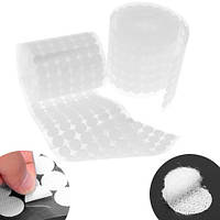 Популярний! Липучки круги застібки 1000 пар самоклеючі 15мм, білі - Краща якість тільки на Nukleon.com.ua