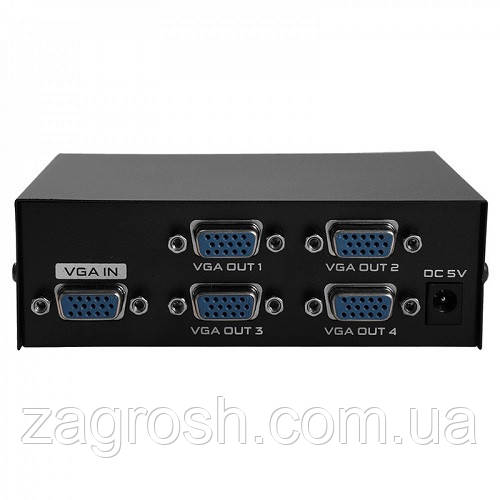 Promo Ціна! Комутатор VGA - 4 VGA, розгалужувач, спліттер, 200МГц, до 30м - тільки на ZaGrosh.com.ua, фото 1