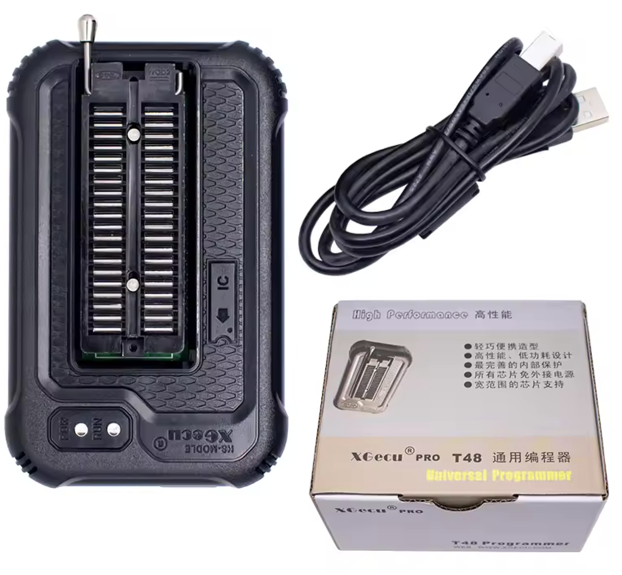 XGecu T48 (TL866-3G) USB програматор + 4 адаптери