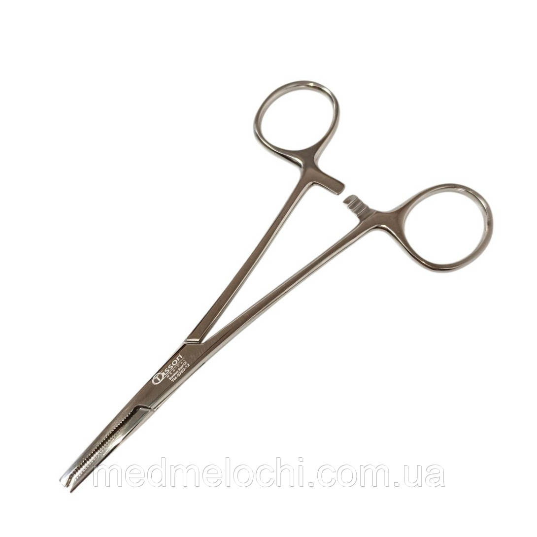 Затискач гемостатичний Halsted Mosquito, прямий, зубчики 1:2 Tisson Medical. Довжина 12 см