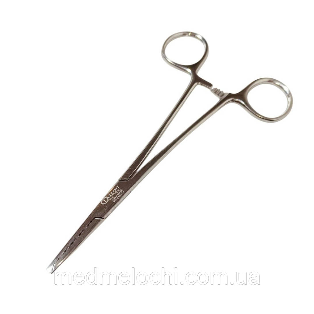 Затискач гемостатичний Halsted Mosquito, прямий, зубчики 1:2 Tisson Medical. Довжина 14 см