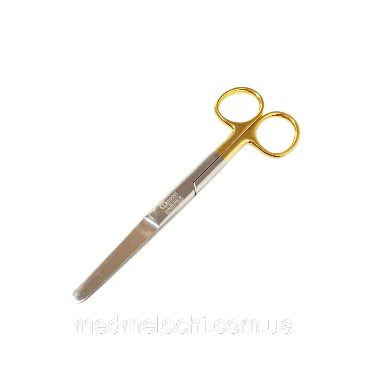 Операційні ножиці тупокінцеві, прямі Gold Series Tisson Medical. Довжина 14 см