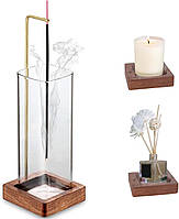 Тримач для пахощів з колектором для золи, креативний тримач для пахощів, дерев'яний тримач для пахощів, зі збирачем для спальні