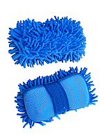 Губка мочалка мікрофібра 22*11*5см