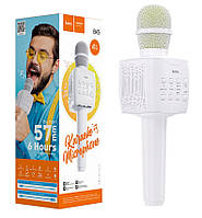 Безпровідний караоке мікрофон Hoco BK5 White з колонкою Bluetooth