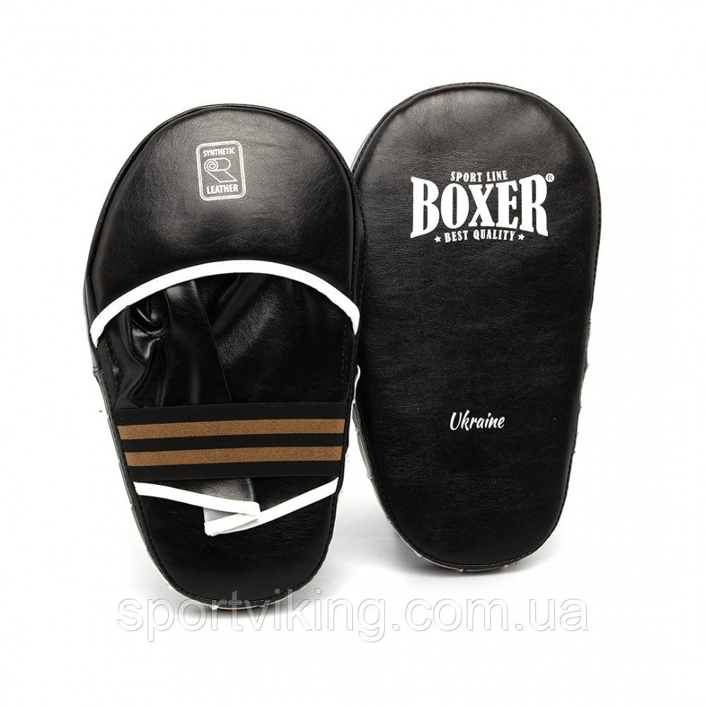 Лапи прямі боксерські  BOXER шкірвініл 1 мм чорні
