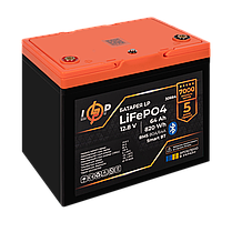 Акумулятор LP LiFePO4 12,8V - 64Ah (820Wh) (BMS 80A/64А) пластик Smart BT, фото 3