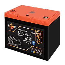 Акумулятор LP LiFePO4 12,8V - 64Ah (820Wh) (BMS 80A/64А) пластик Smart BT, фото 4