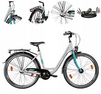 🚲 Жіночий міський велосипед Zundapp C500 26" | 3 передачі | Білий