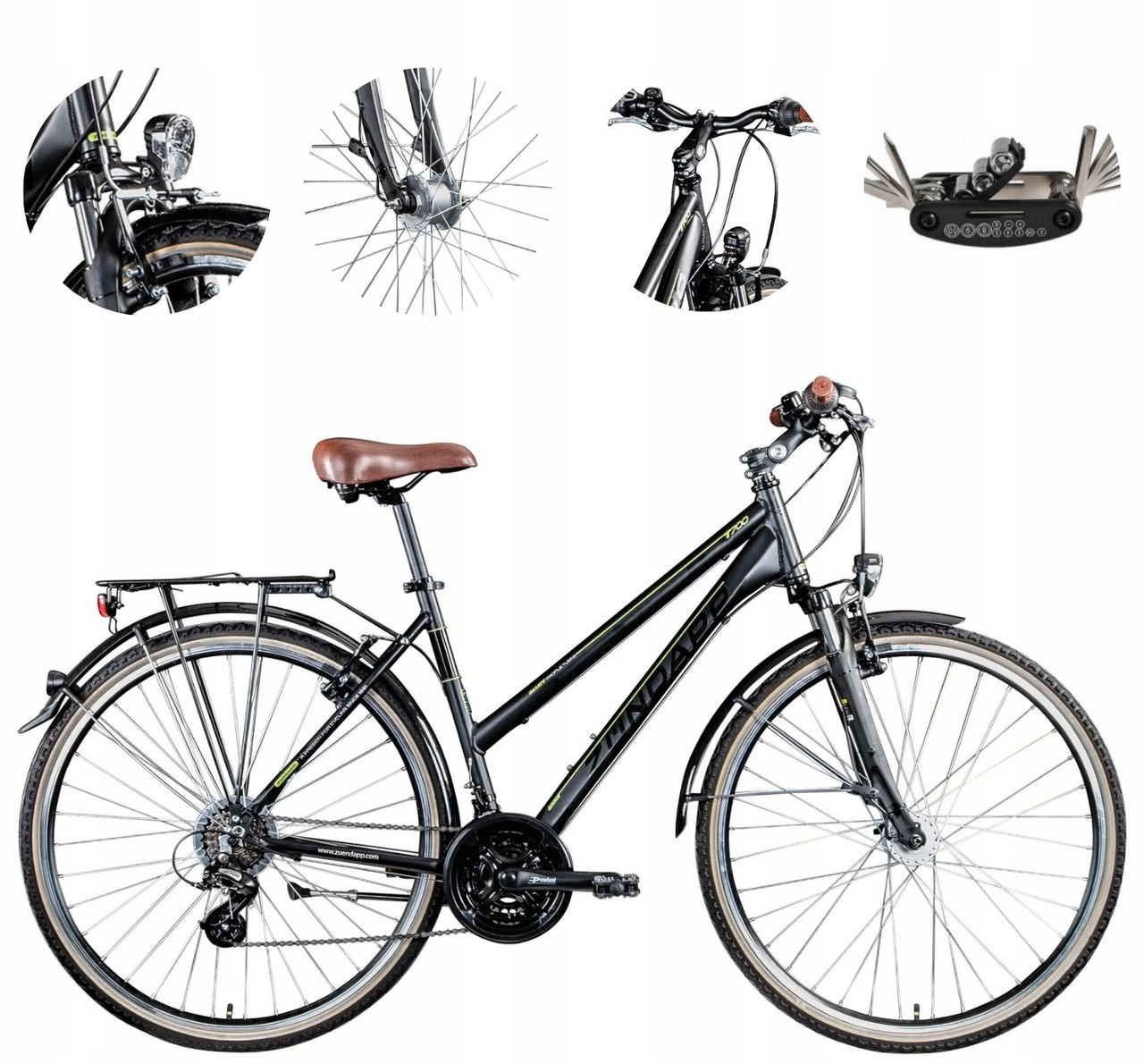 🚲 Жіночий трекінговий велосипед Zundapp T700 28" | 21 передача | Амортизатор | Shimano Altus