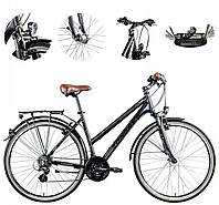 Жіночий трекінговий велосипед Zundapp T700 28" | 21 передача | Амортизатор | Shimano Altus