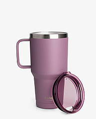 Термостакан (ізольована чашка) Bohtal з ручкою з нержавіючої сталі Tumbler Plum 900 ml