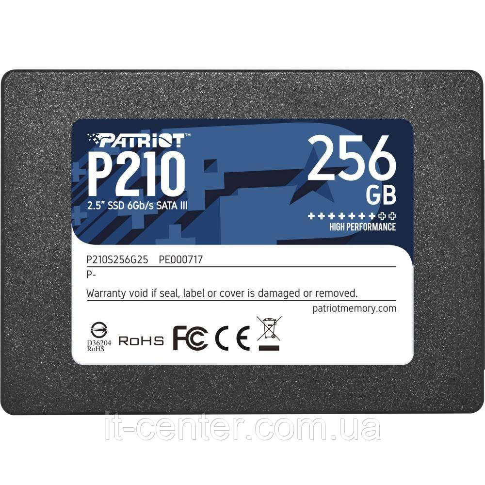 Накопичувач SSD 256GB Patriot P210 2.5" SATAIII TLC (P210S256G25)