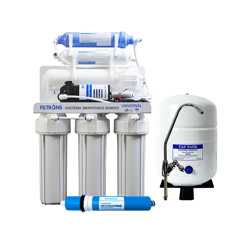 Система зворотного осмосу 6-ступенева з помпою Universal, фото 1