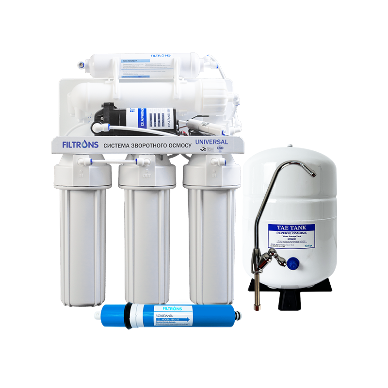 Система зворотного осмосу 5-ступенева з помпою Universal, фото 1